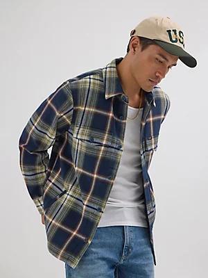 Men's Loose Fit Flap Pocket Plaid Overshirt | Men's Tops | Lee® Product Image