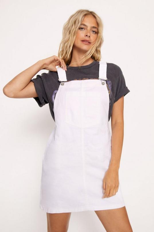 Denim Overalls Mini Dress Product Image