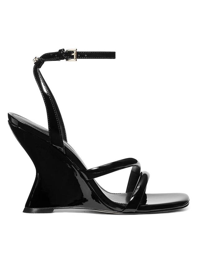 Womens Nadina 101MM Patent Leather Wedge Sandals Product Image