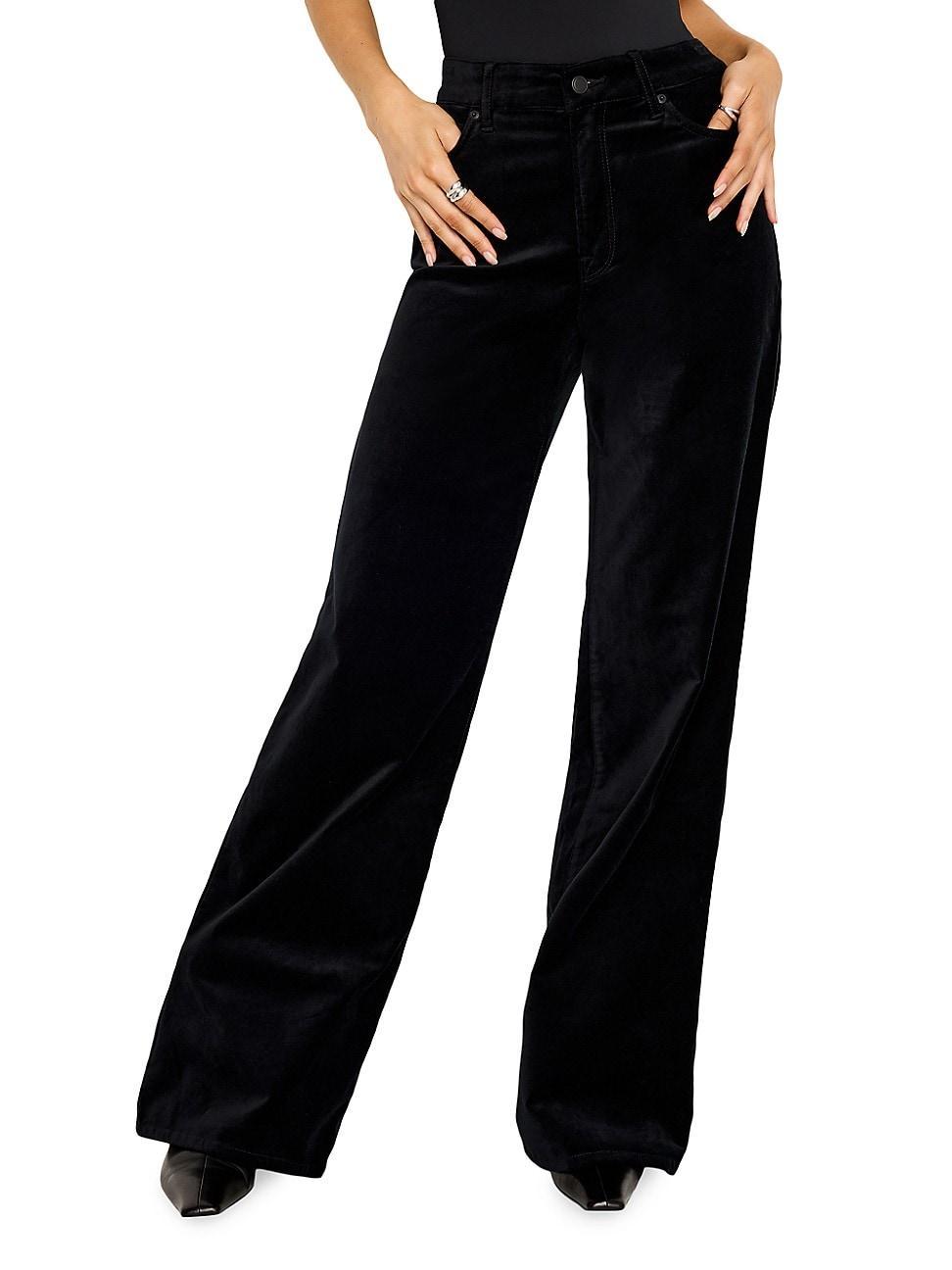 Womens Velvet Good Skate Trousers | Black, Size 15 Plus | Good American by Khlo Kardashian product image