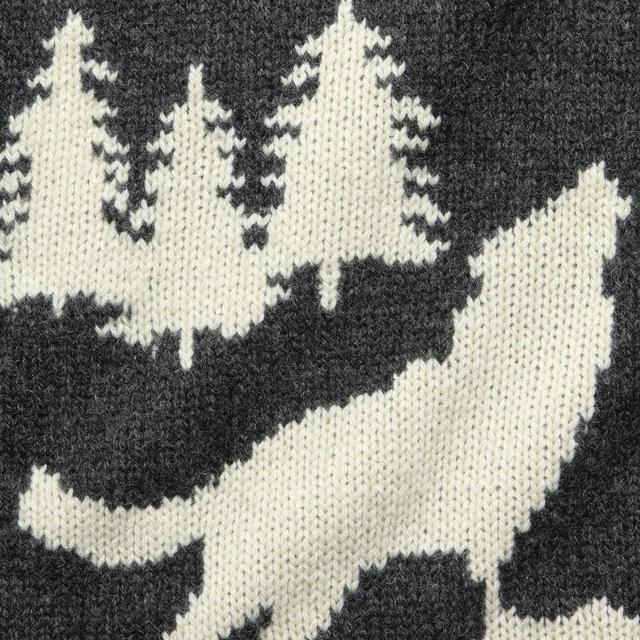 Crew Intarsia Wolves Sweater - Charcoal Product Image