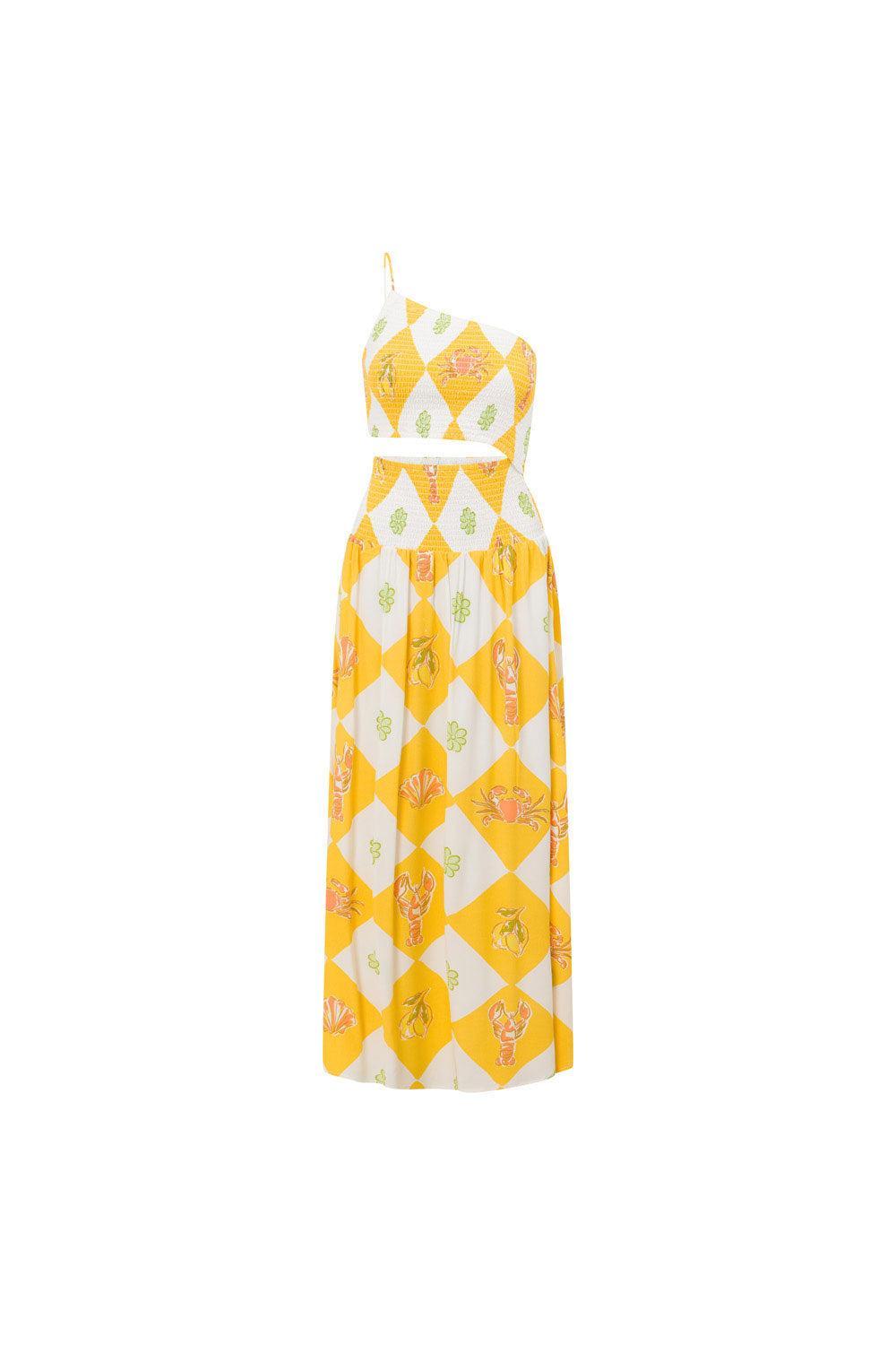 Venetian Maxi Dress - Oceano Yellow Product Image