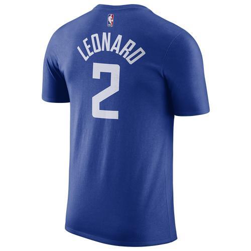 Nike Mens Kawhi Leonard Clippers Player Name & Number DFCT T-Shirt - Blue/Rush Blue Product Image