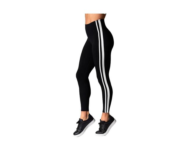 Tavi Womens Hw 7/8 Stripe Tight Ebony Coconut Product Image