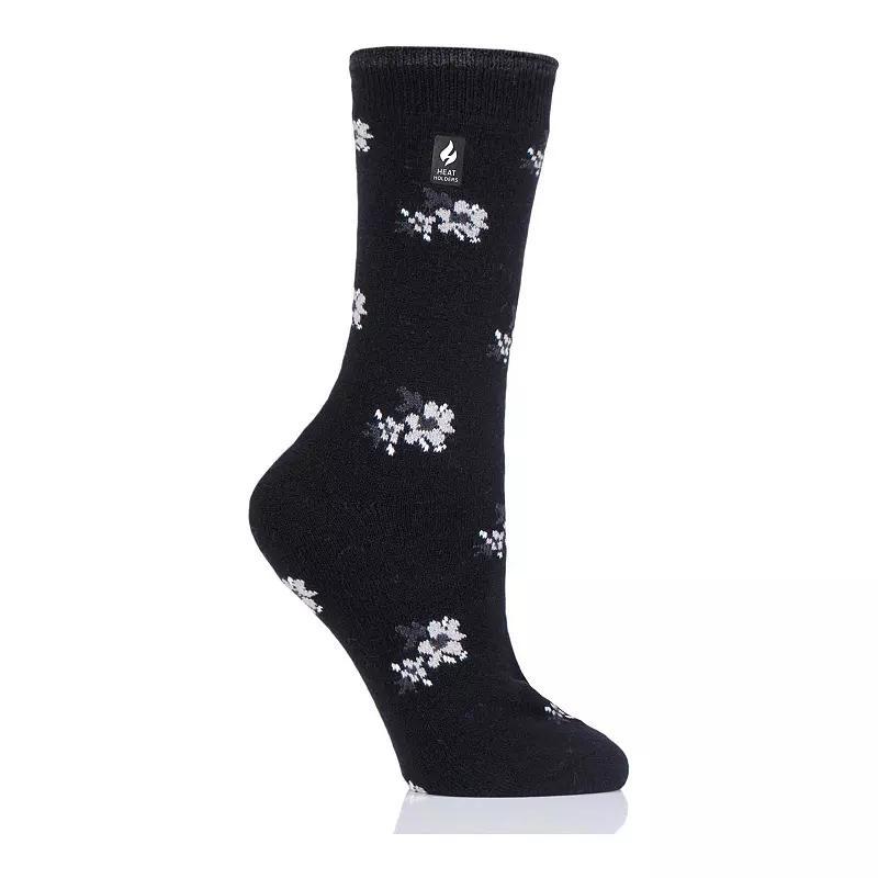 Womens Heat Holders Ultra Lite 3X Warmer Floral Crew Socks Product Image