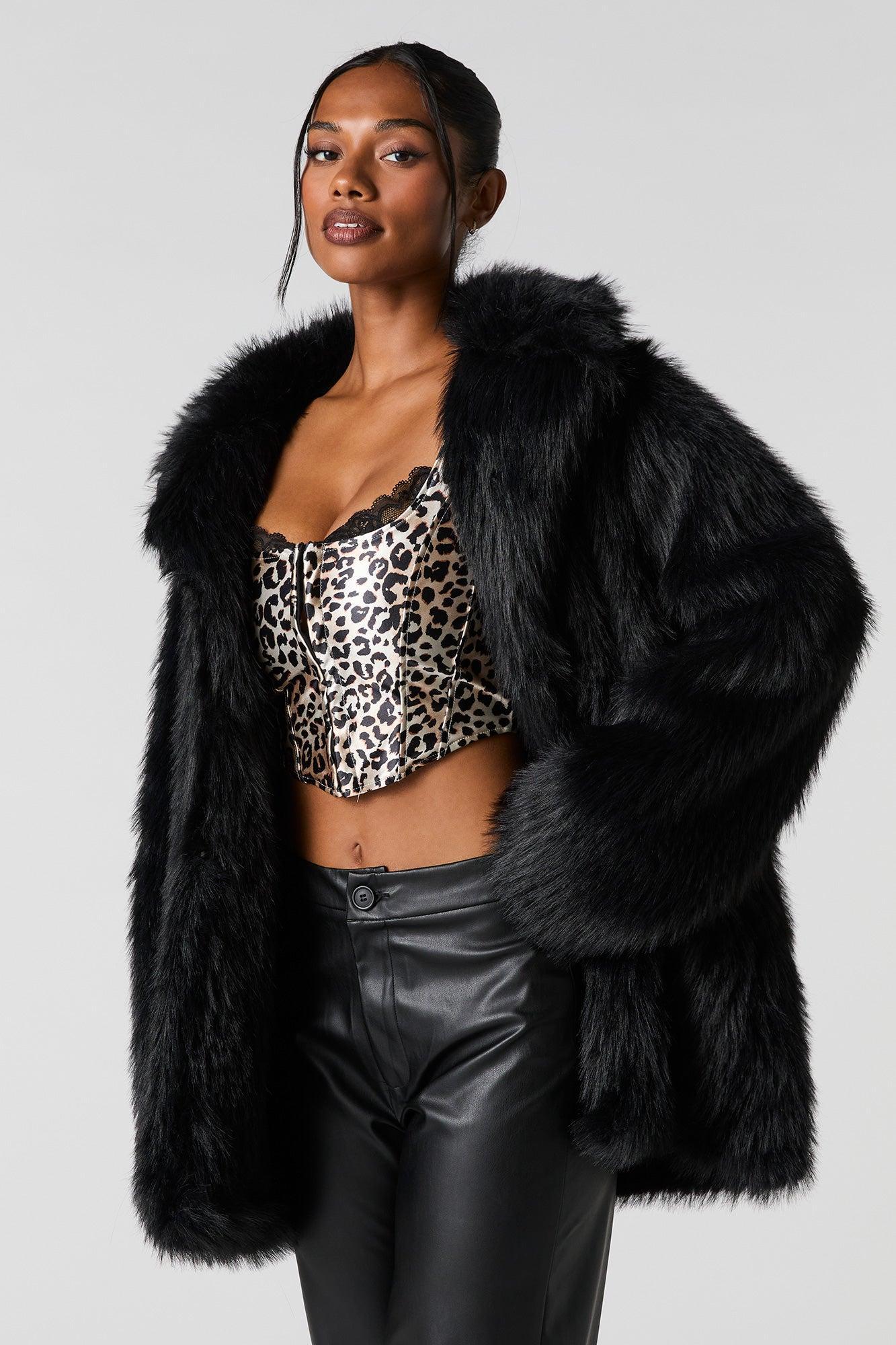 Faux Fur Midi Jacket Female Product Image