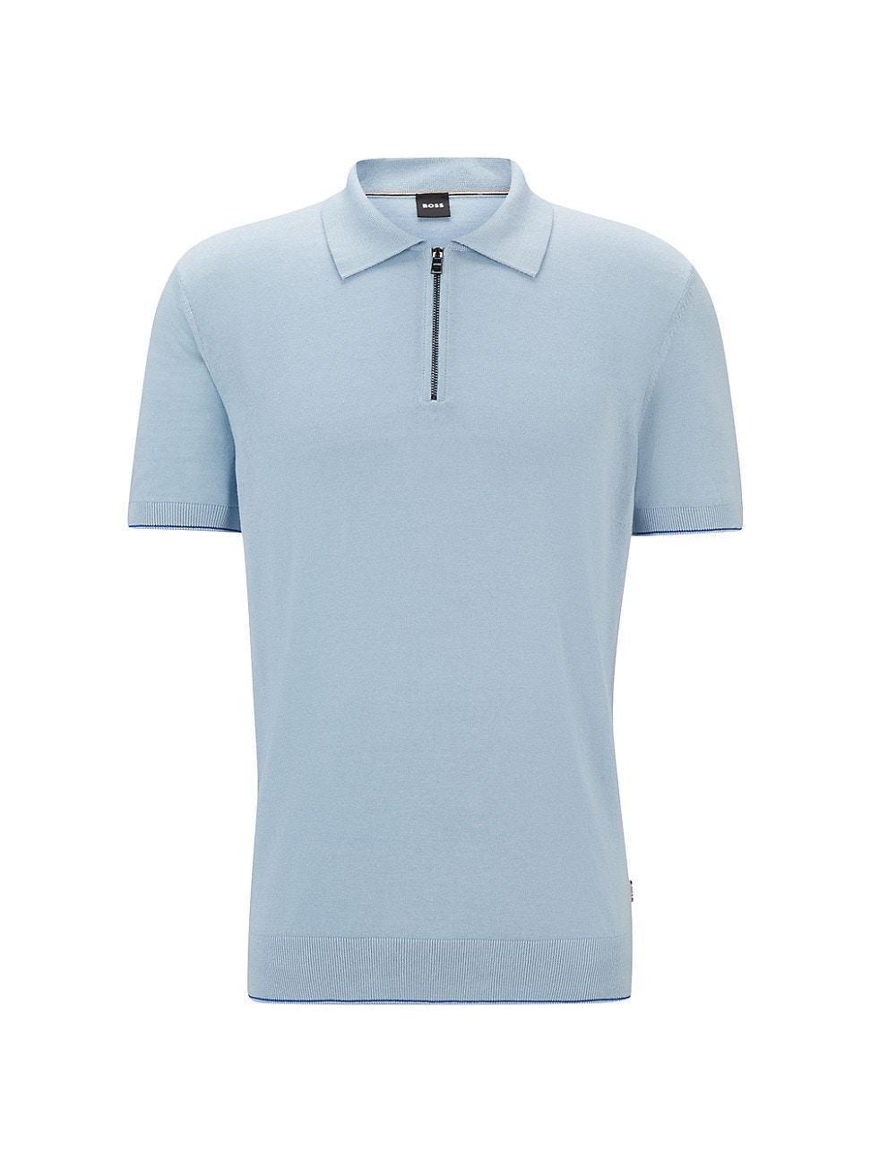 Mens Zip-Neck Polo Sweater Product Image