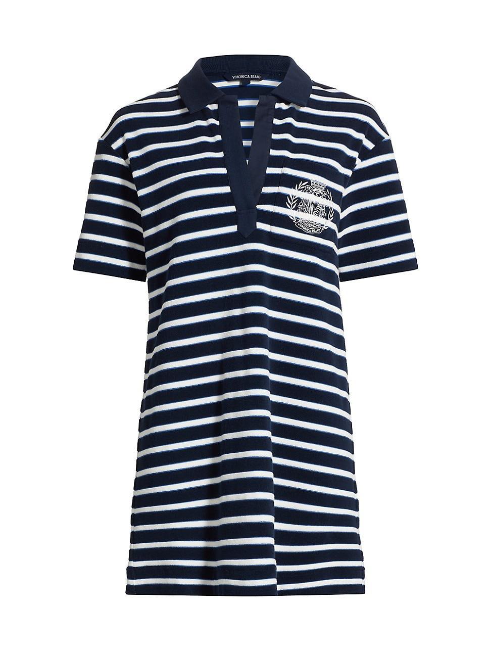 Womens Terrence Cotton-Blend Stripe Polo Dress product image