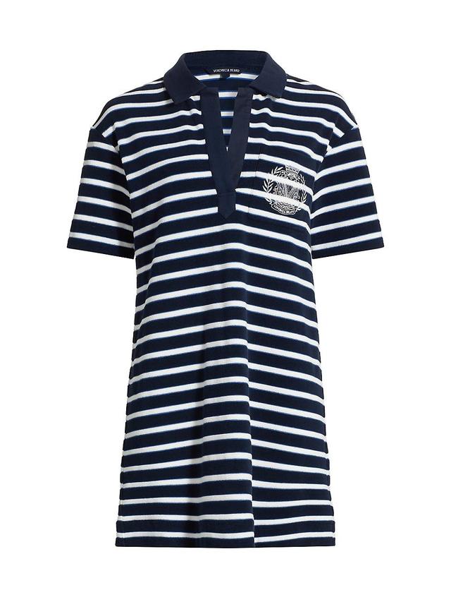 Womens Terrence Cotton-Blend Stripe Polo Dress Product Image