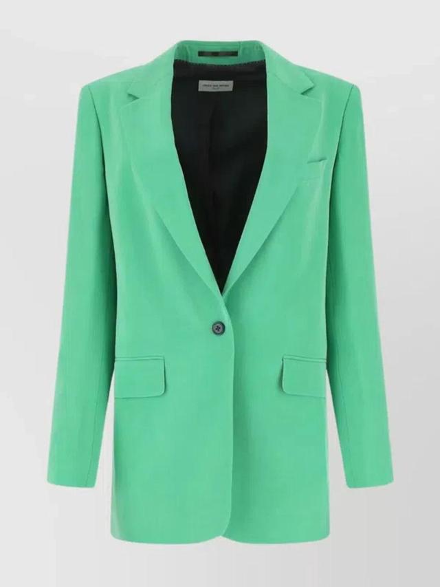 Green Viscose Blend Blazer Nd  Donna 34 Product Image