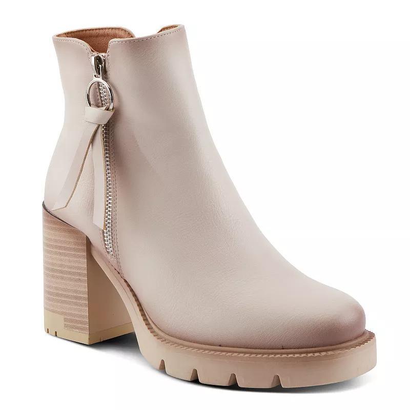 Patrizia Ahana Womens Side Zip Platform Ankle Boots Ivory product image