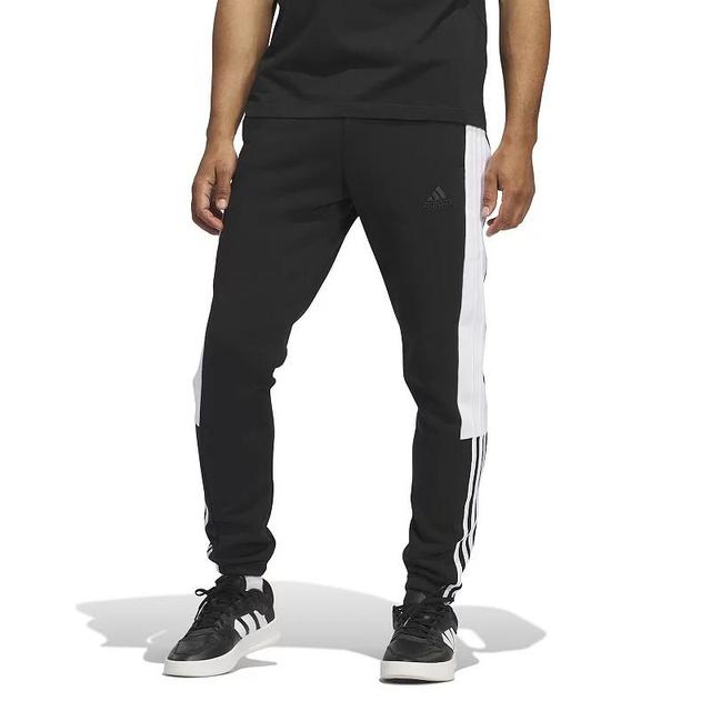 Mens adidas Essentials 3-Stripes Tapered Colorblock Sportswear Pants Product Image