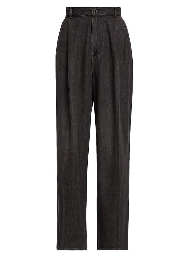 Womens Pleated Trouser Jeans Product Image