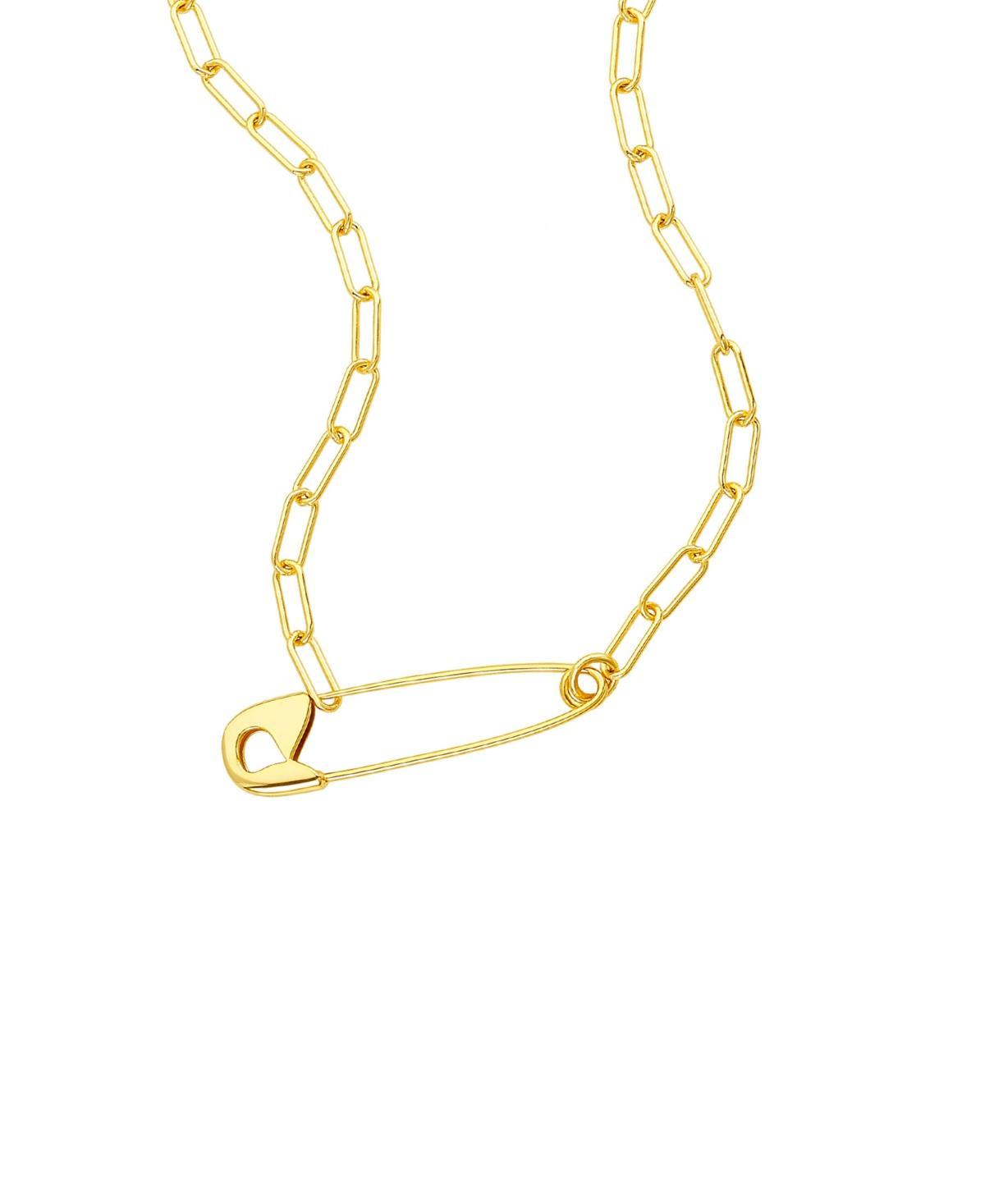 Adornia Safety Pin Paper Clip Necklace Product Image