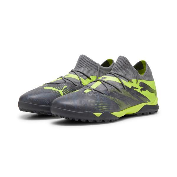 PUMA FUTURE 7 MATCH RUSH Turf Trainer Men's Soccer Cleats Shoes in Strong Grey/Cool Dark Grey/Electric Lime Product Image