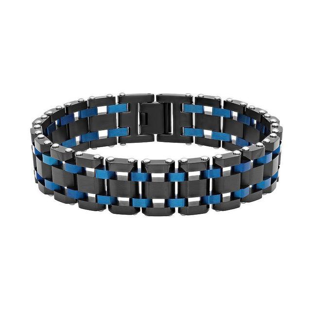 Mens Two Tone Stainless Steel Bracelet Multicolor Product Image