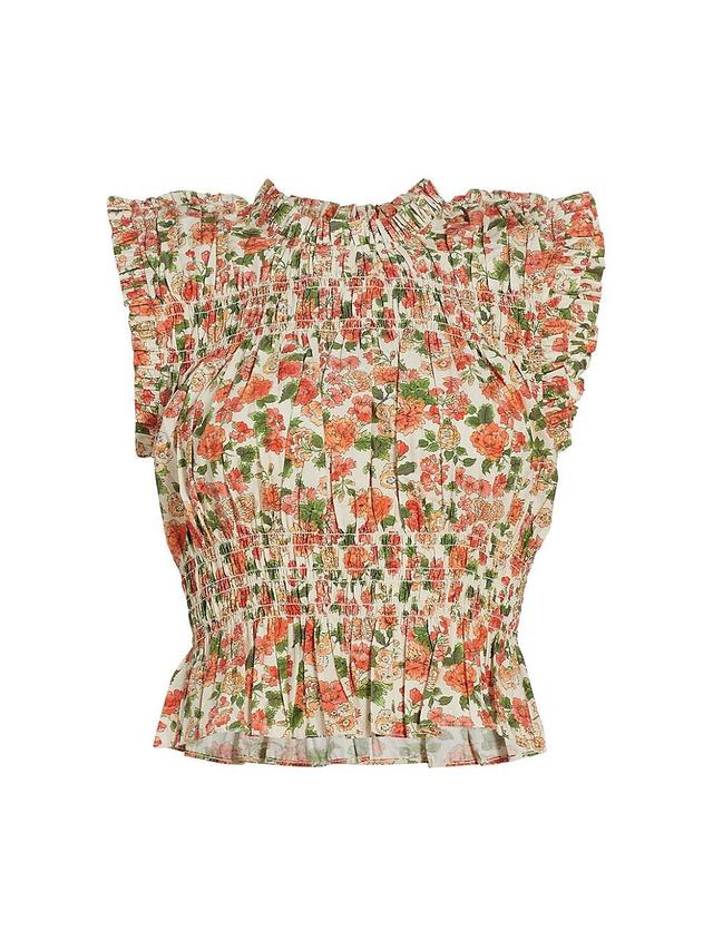 Womens Nina Floral Smocked Top Product Image
