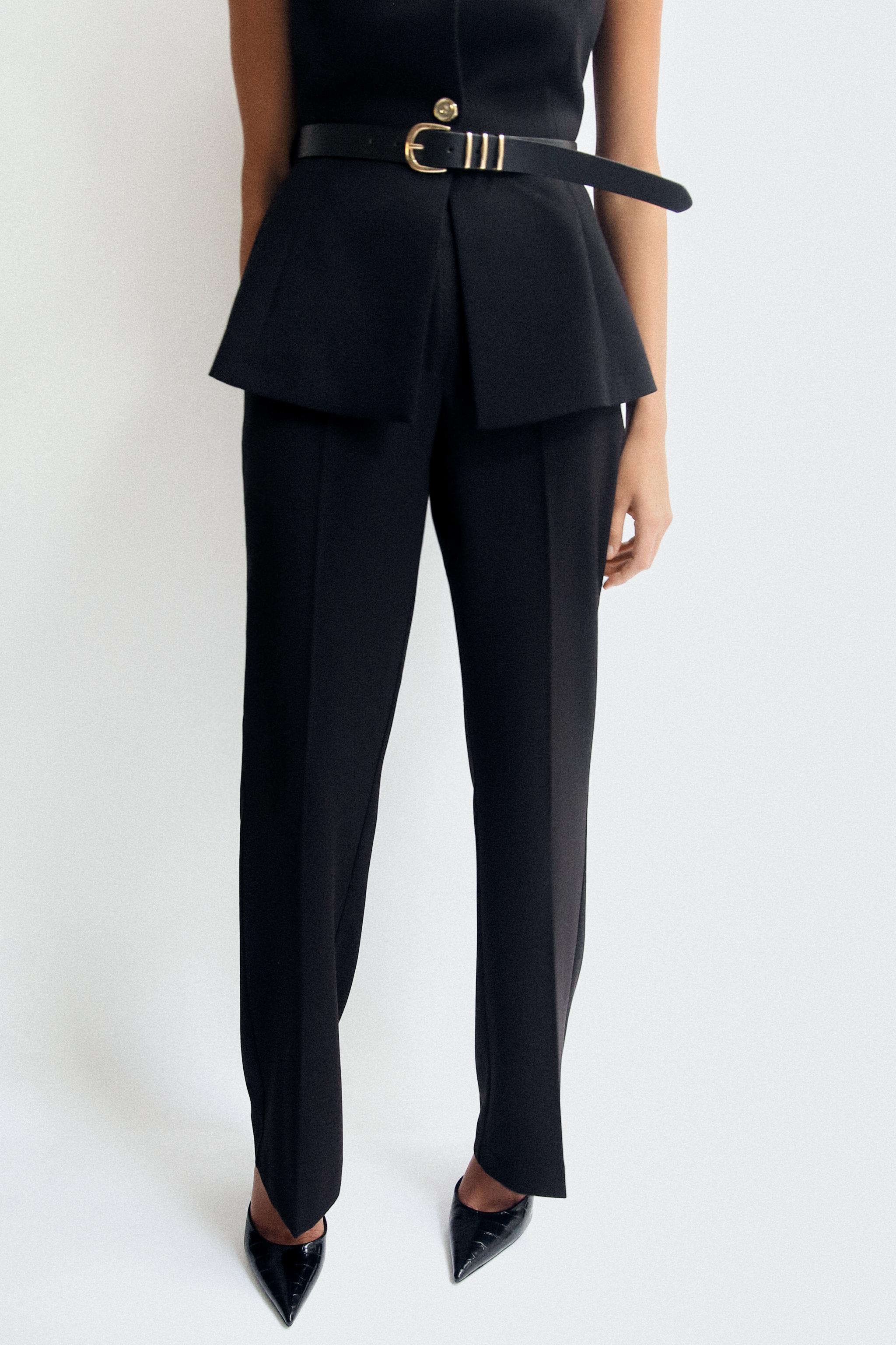 FLARED HIGH-WAISTED PANTS Product Image