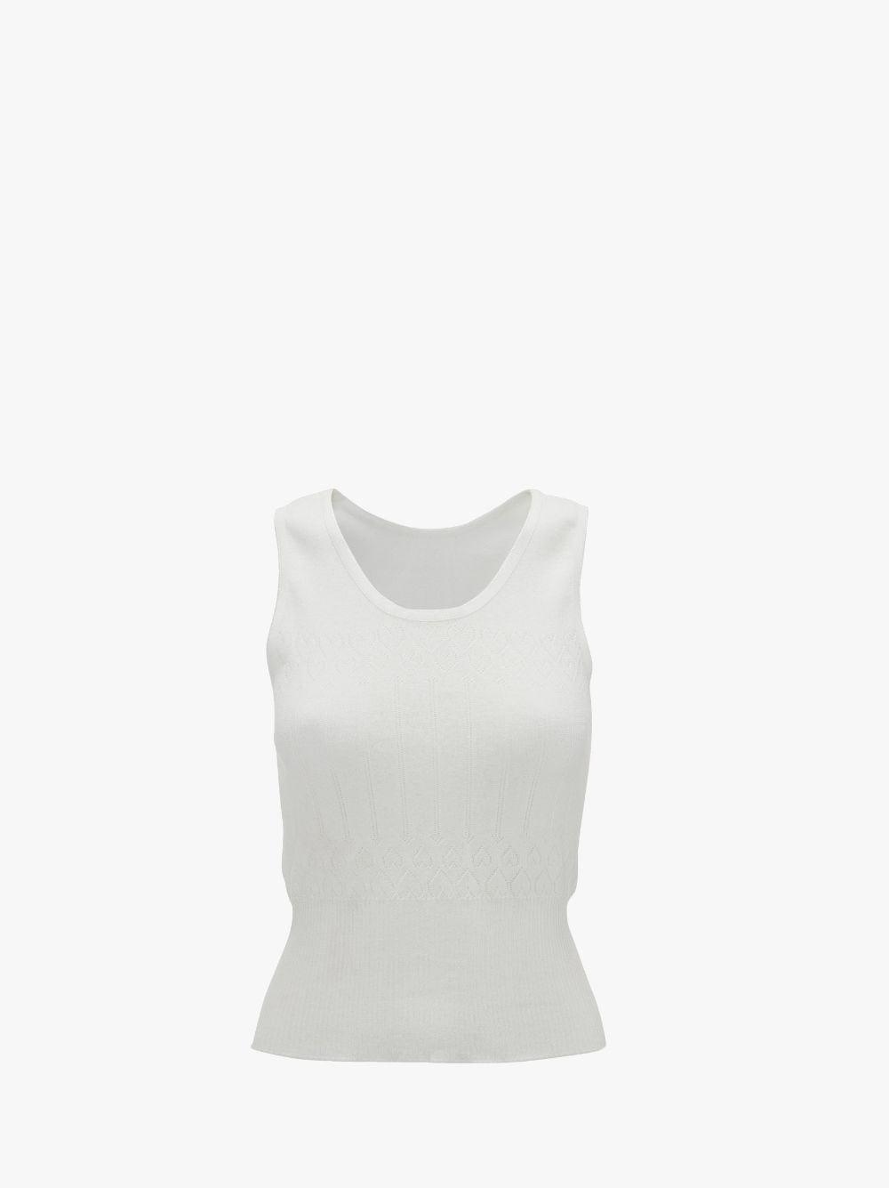 POINTELLE TANK TOP in white | JW Anderson US  Product Image