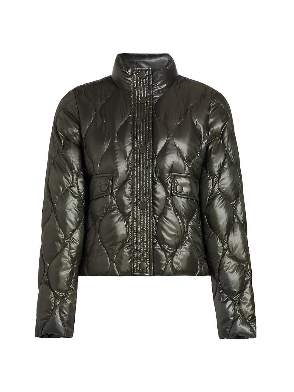 Womens Onion Contrast-Trim Down Jacket Product Image