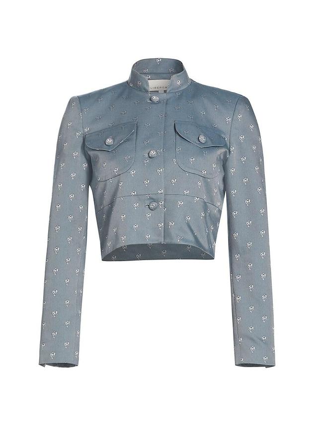 Womens Raja Jacquard Cropped Jacket Product Image