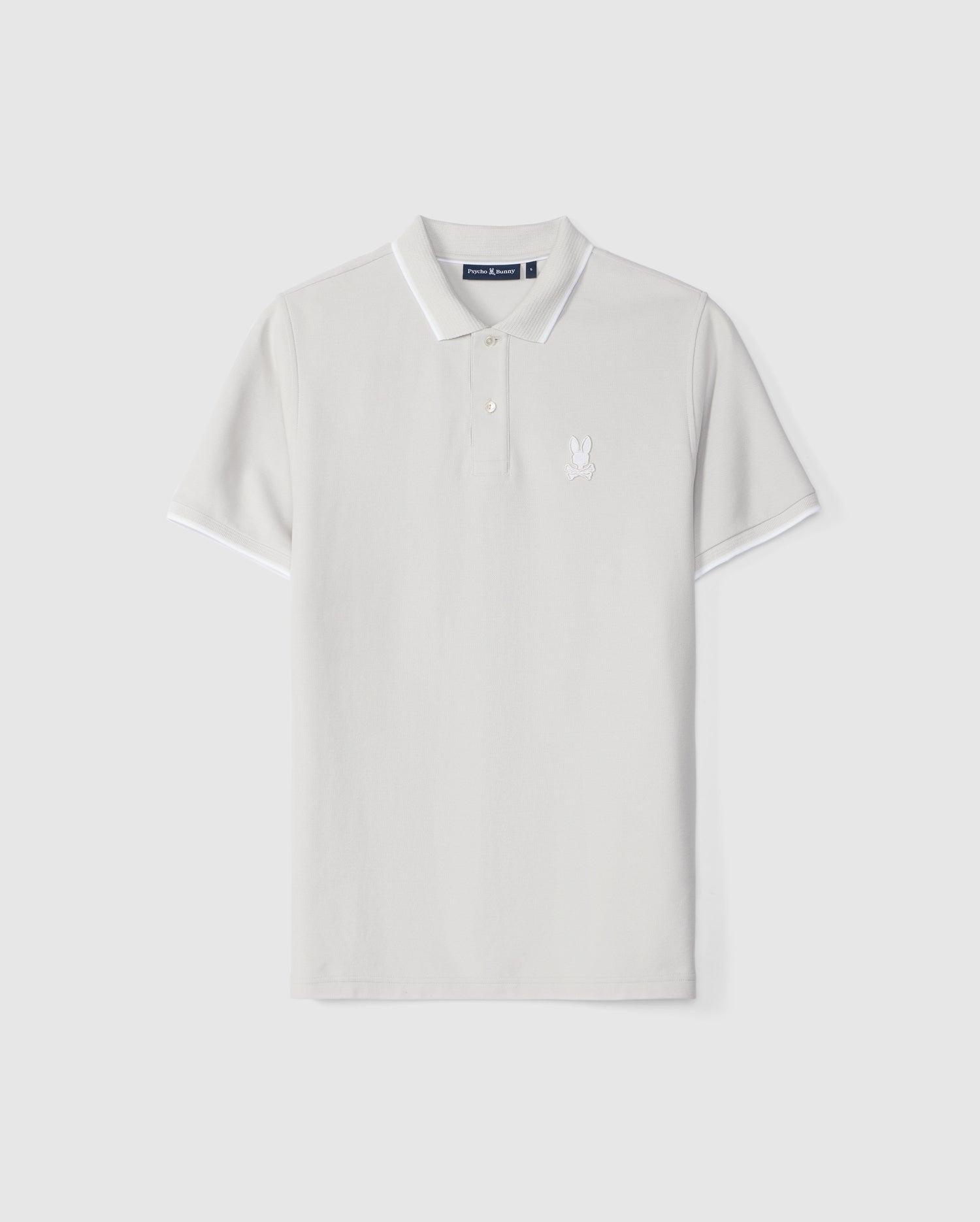 Psycho Bunny Men's Houston Pique Polo Shirt 052 PEARL Product Image