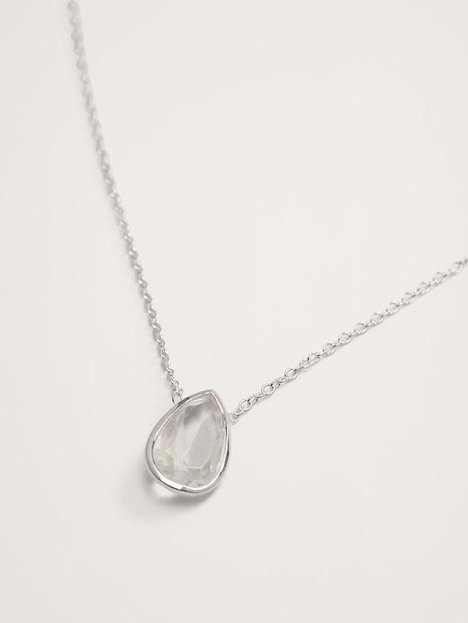 Teardrop Crystal Pendant Necklace Aureus + Argent Product Image