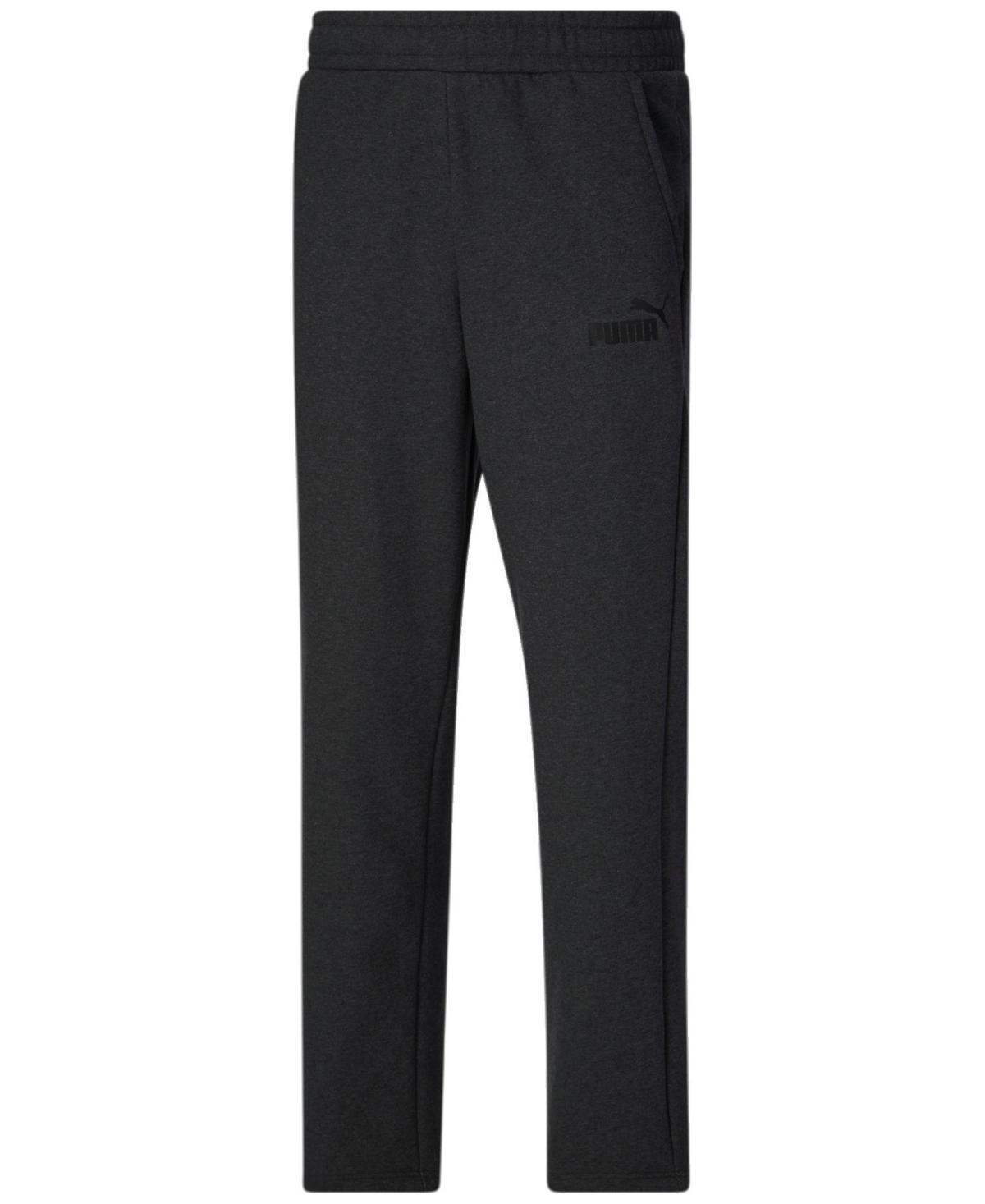 PUMA Essentials Logo Fleece Pants (Dark Heather) Men's Clothing Product Image