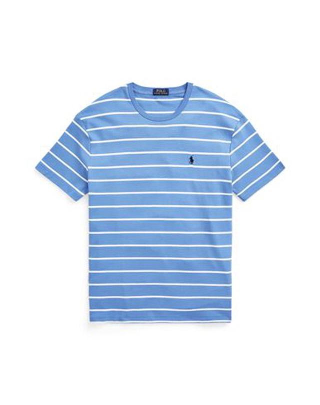 POLO RALPH LAUREN Classic Fit Striped Soft Cotton T-shirt Man T-shirt Light Blue Size Xxl Cotton Product Image