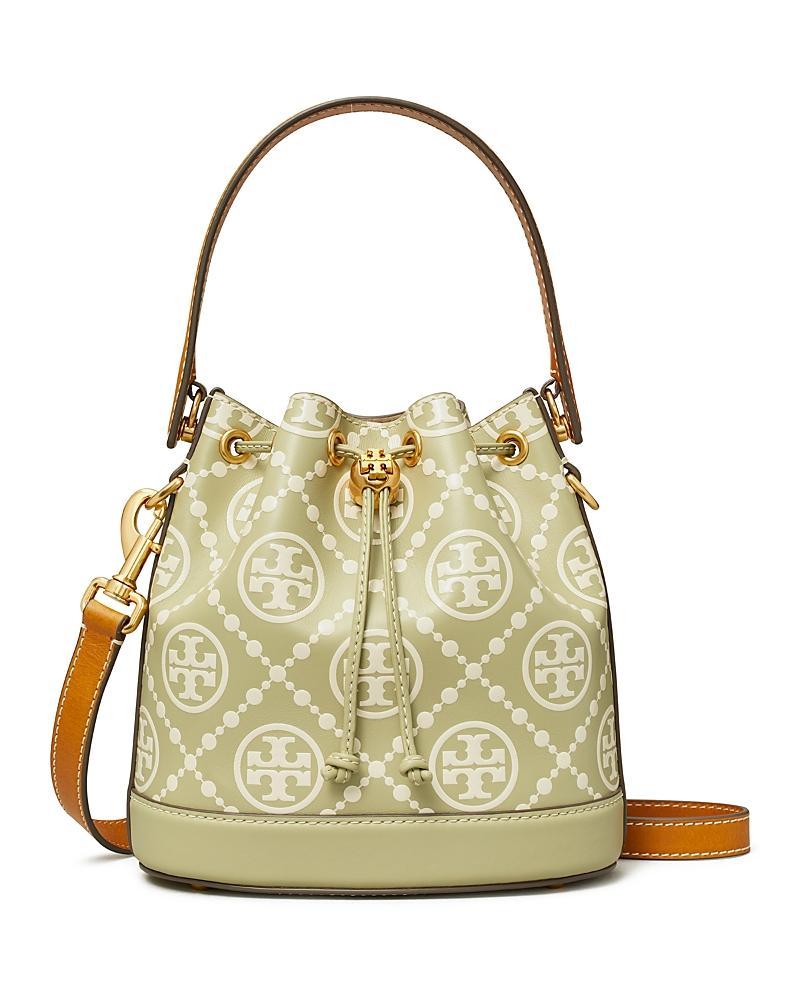 Womens T Monogram Embossed Leather Bucket Bag Product Image