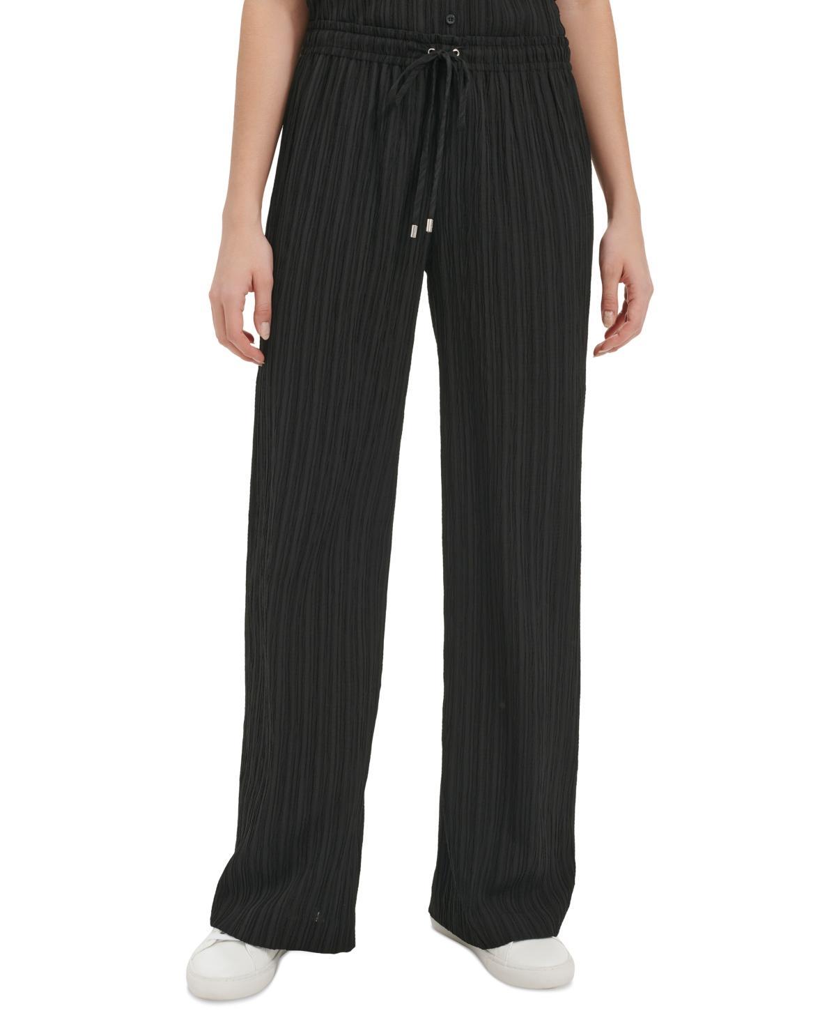 Calvin Klein Womens Crinkle Drawstring Wide Leg Pant product image