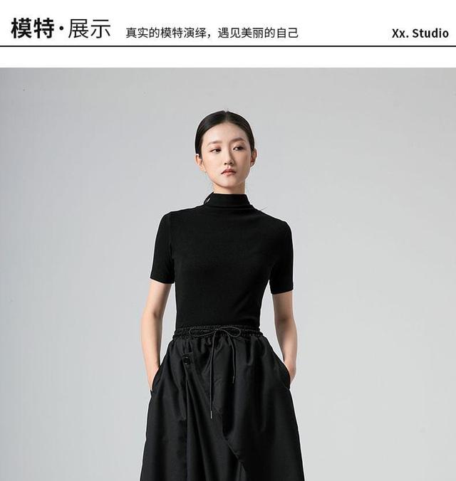 Drawstring Waist Plain Buttoned Slit Midi A-Line Skirt Product Image