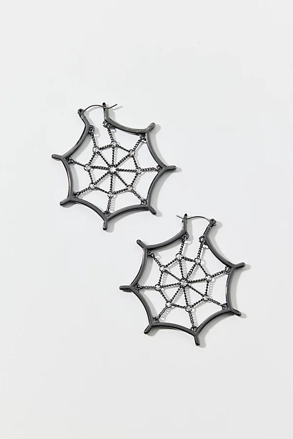 Spiderweb Hoop Earring Womens at Urban Outfitters Product Image