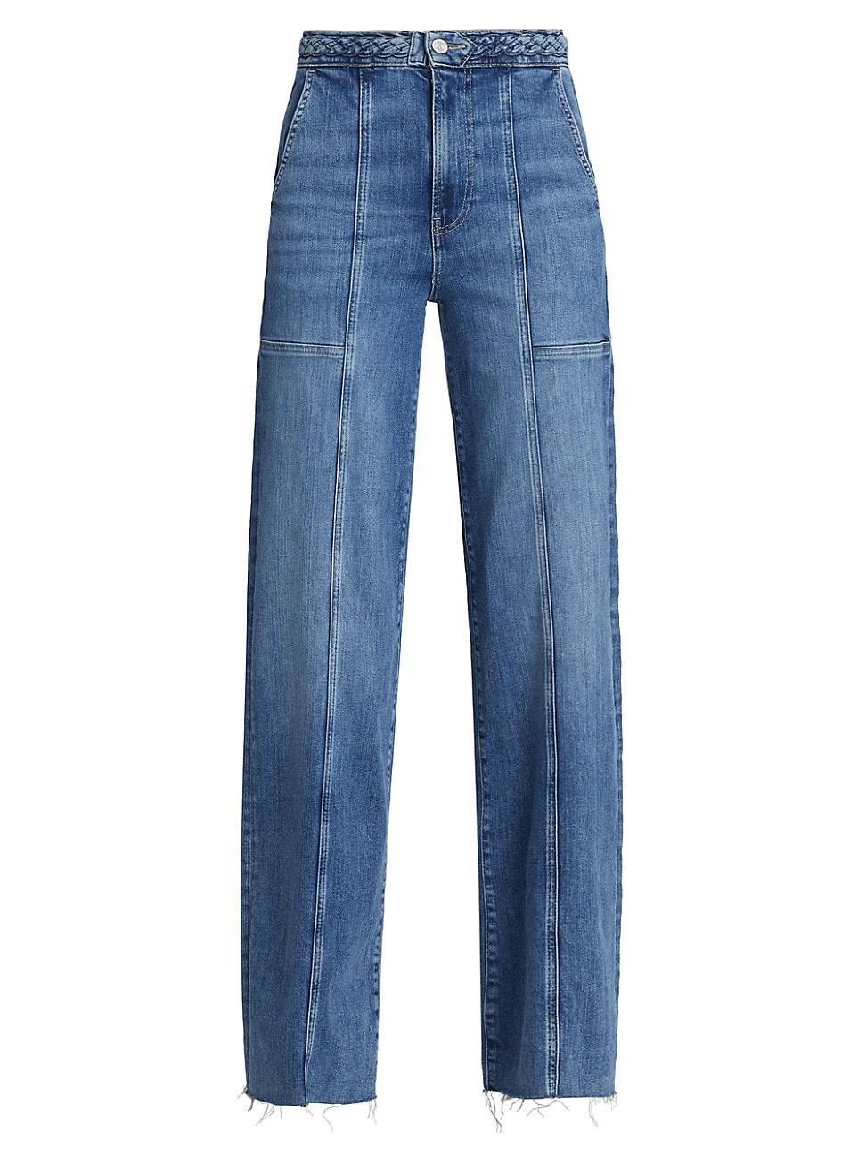 Frame High Rise Wide Leg Jeans in Daphne Blue Product Image