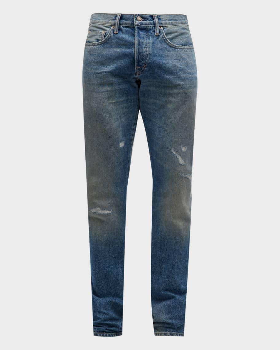 Men's Slim Fit Distressed Jeans Product Image