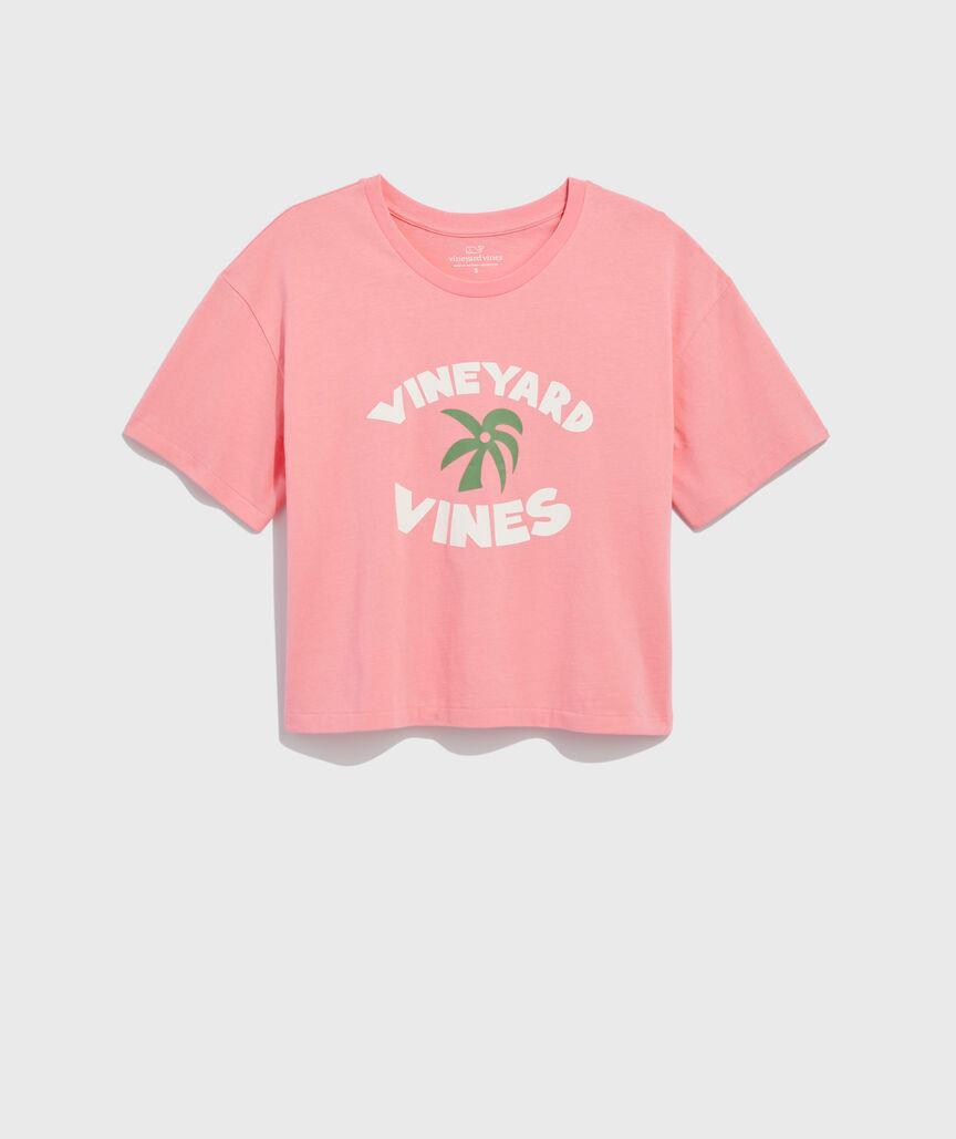 Palm Tree Cropped Tee Product Image