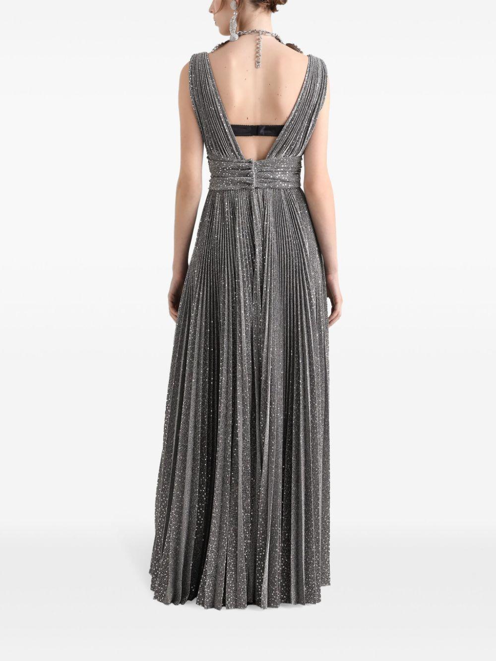 plissé-effect gown Product Image