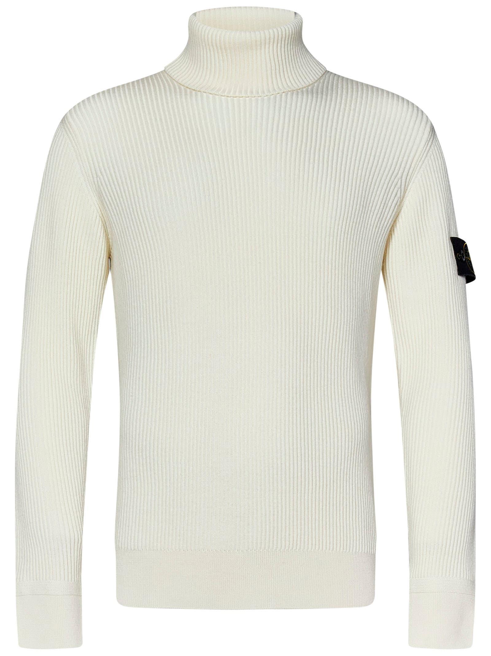 STONE ISLAND Sweater In White Product Image