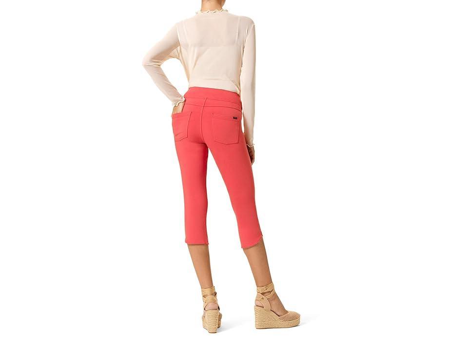 HUE Game Changing Denim Capri Leggings with Tulip Hem (Cranberry) Women's Jeans Product Image