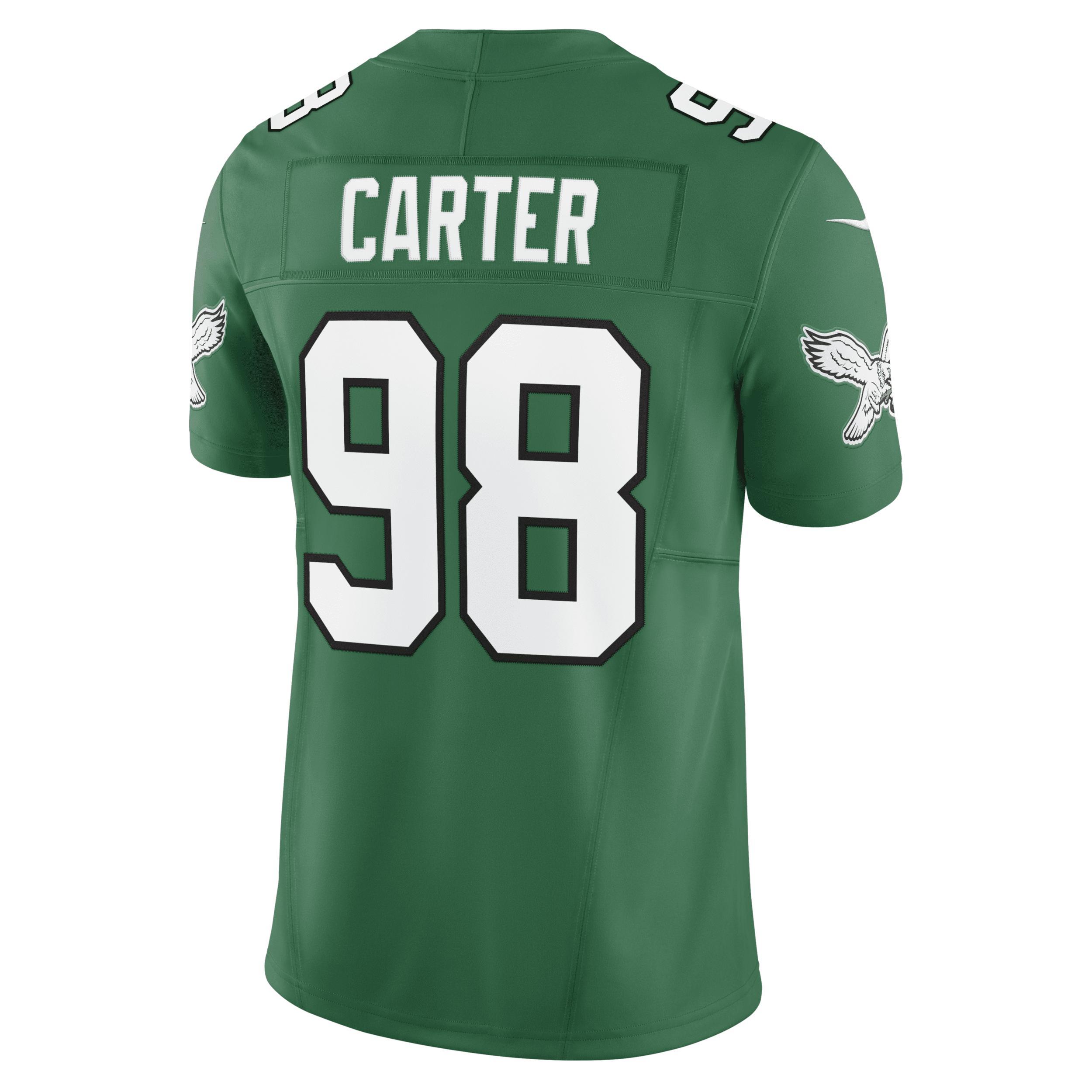 Mens Nike Jalen Carter Kelly Philadelphia Eagles Alternate Vapor F.U.S.E. Limited Jersey Product Image