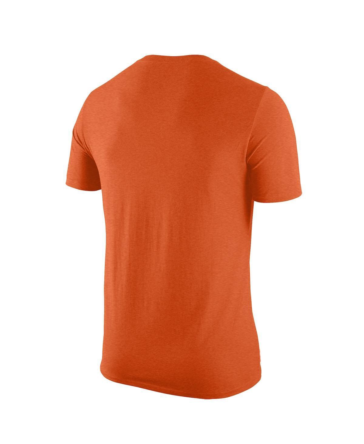 NIKE Men's  Heathered Orange Clemson Tigers Vintage-like Logo Tri-blend T-shirt Product Image