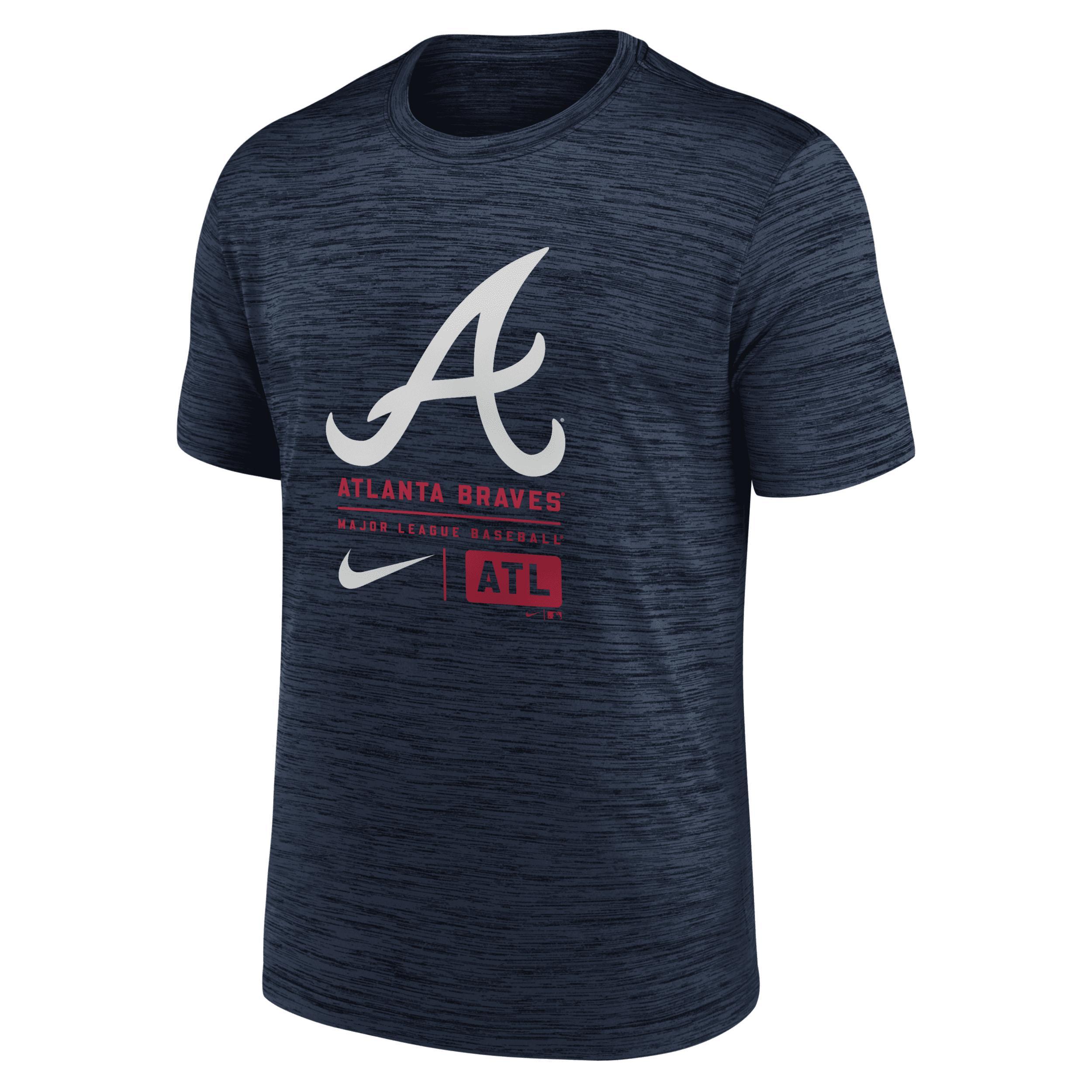 Atlanta Braves Large Logo Velocity Nike Men's MLB T-Shirt Product Image