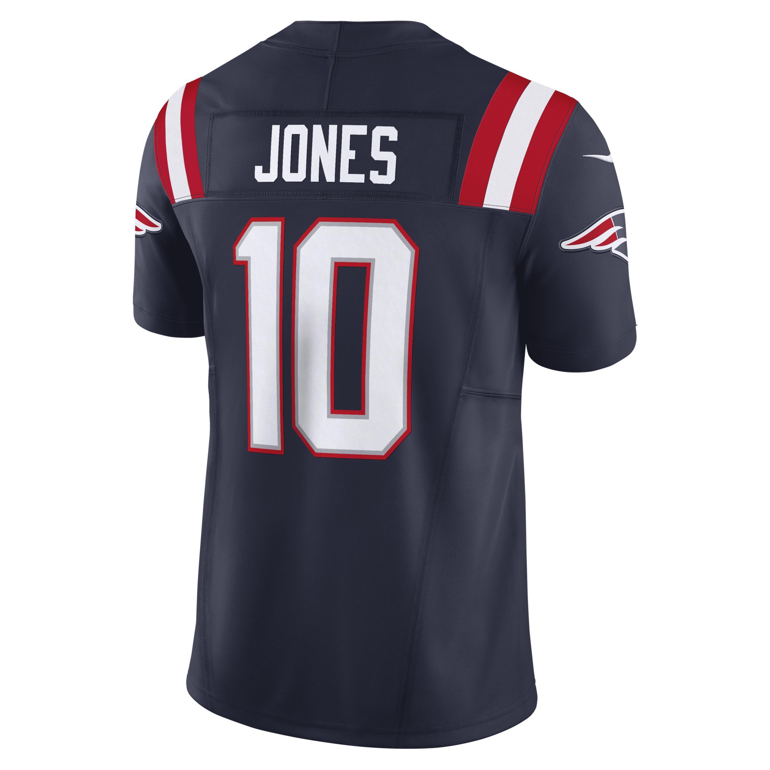 Mens Nike Mac Jones New England Patriots Vapor F.U.S.E. Limited Jersey Blue Product Image