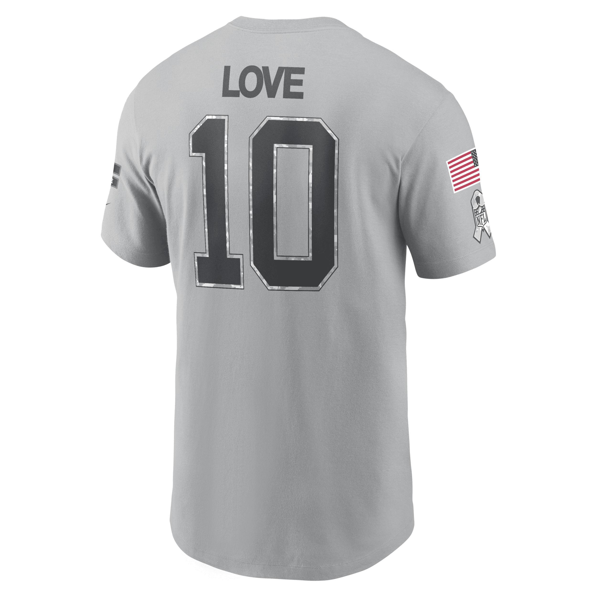 Jordan Love Green Bay Packers Salute to Service Nike Men's NFL T-Shirt Product Image