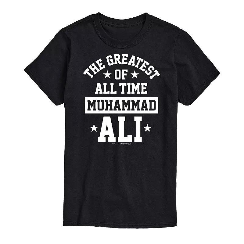 Big & Tall Muhammad Ali The Greatest Tee, Mens Black Product Image