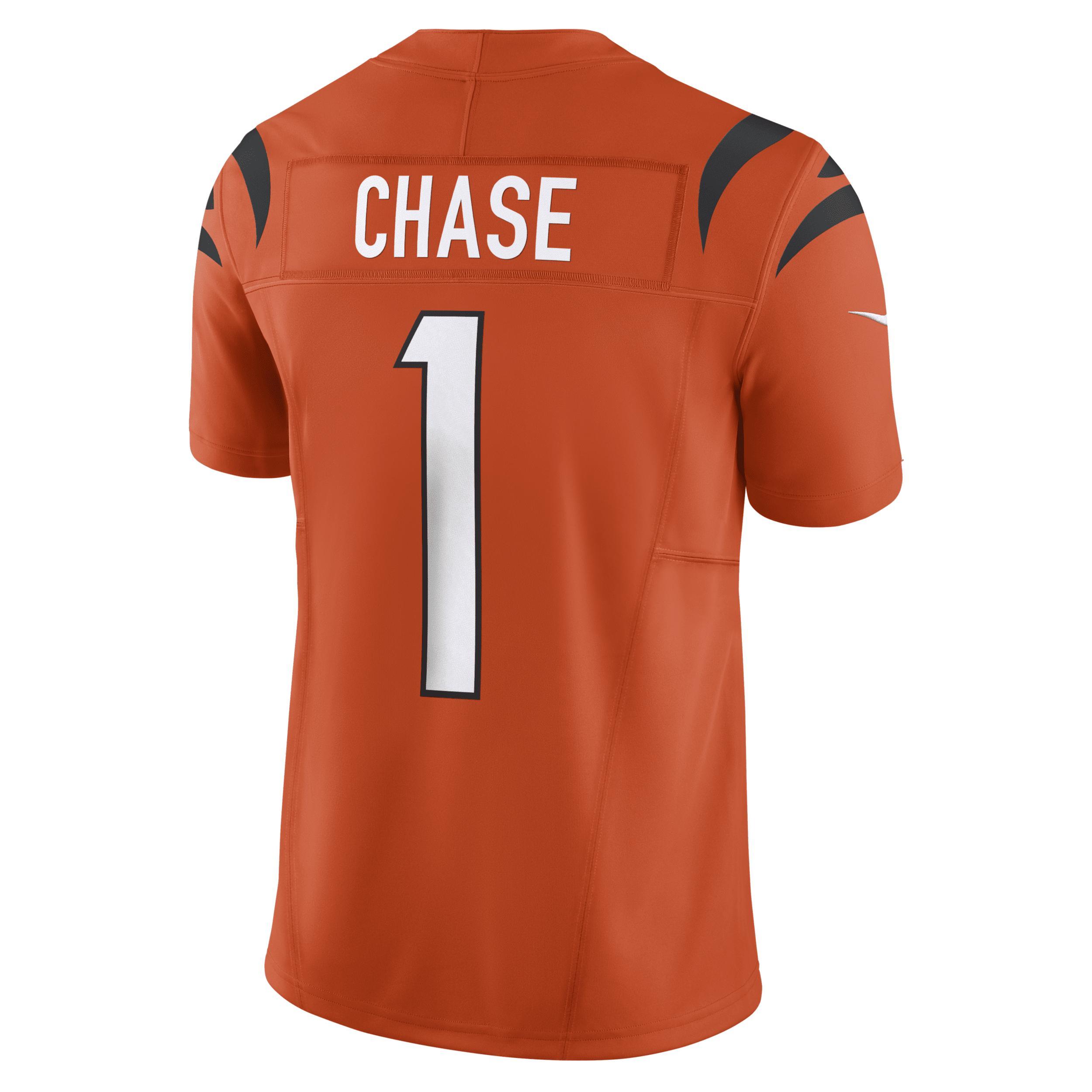 Mens Nike JaMarr Chase Cincinnati Bengals Vapor F.U.S.E. Limited Alternate 1 Jersey Product Image