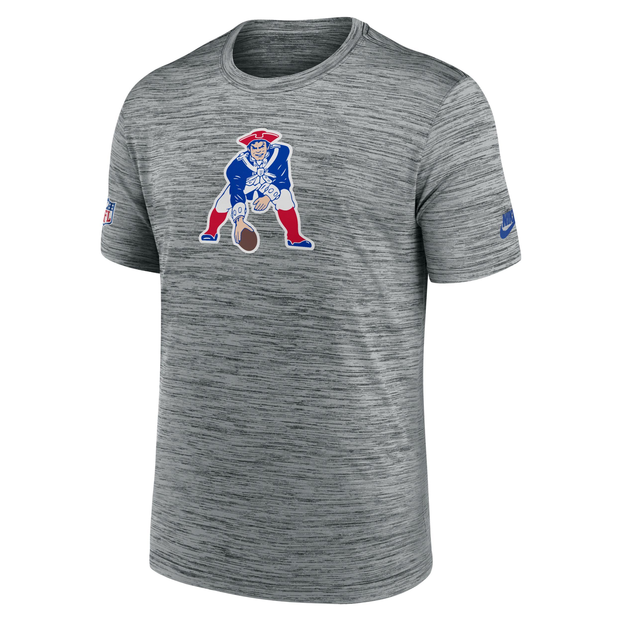 Mens Nike Gray New England Patriots Velocity Alternate Logo Performance T-Shirt Product Image