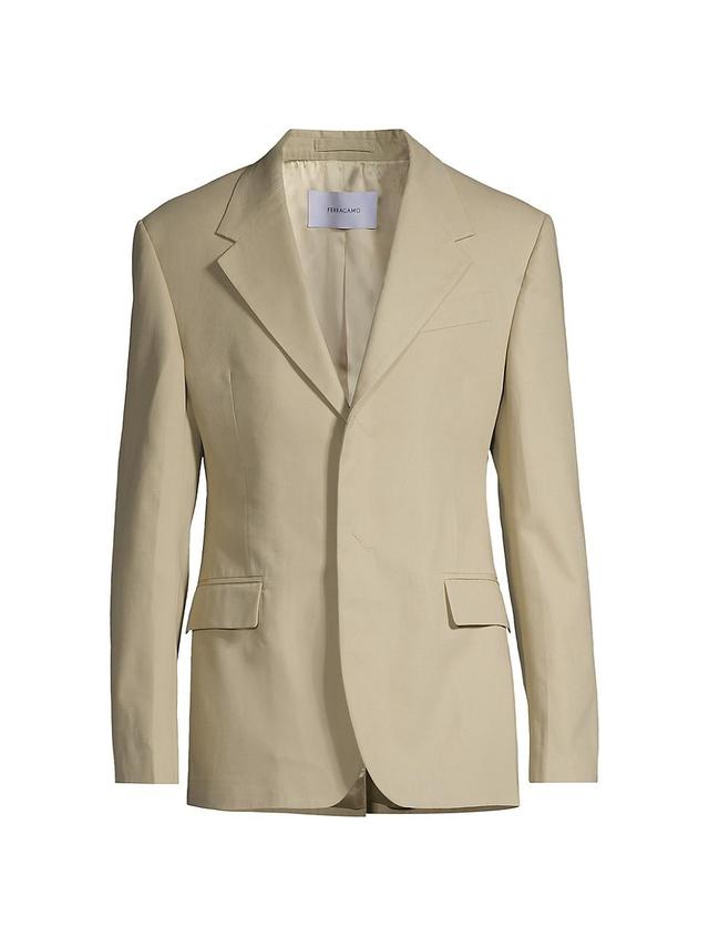 Mens Cotton Two-Button Suit Jacket Product Image