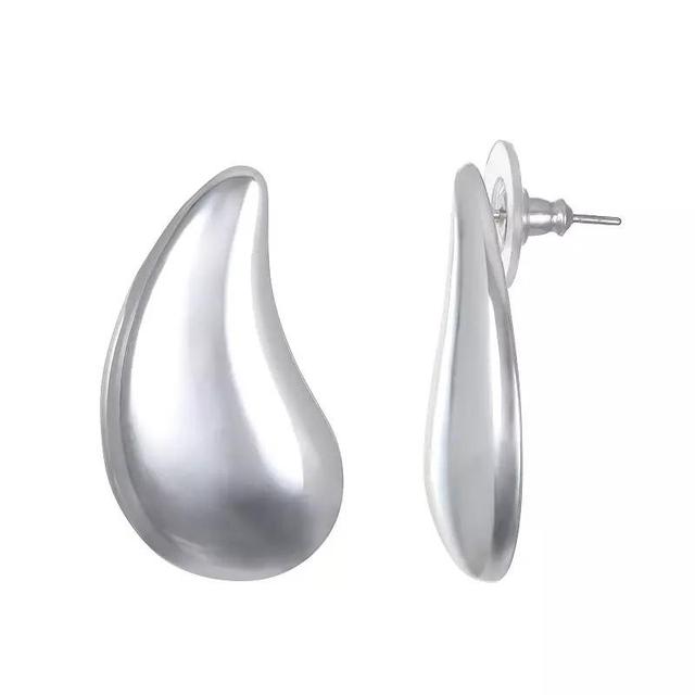 Emberly Silver Tone Teardrop Stud Earrings, Womens, None Product Image