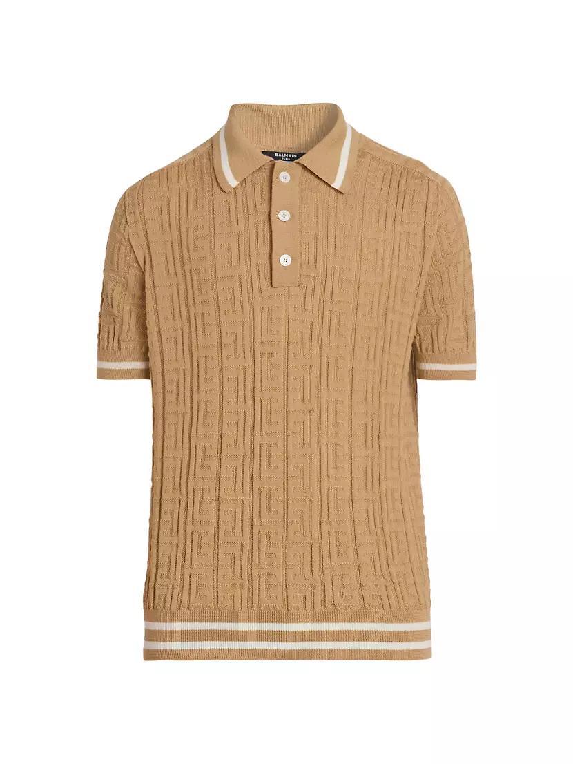 Jacquard Logo Wool Polo Shirt product image